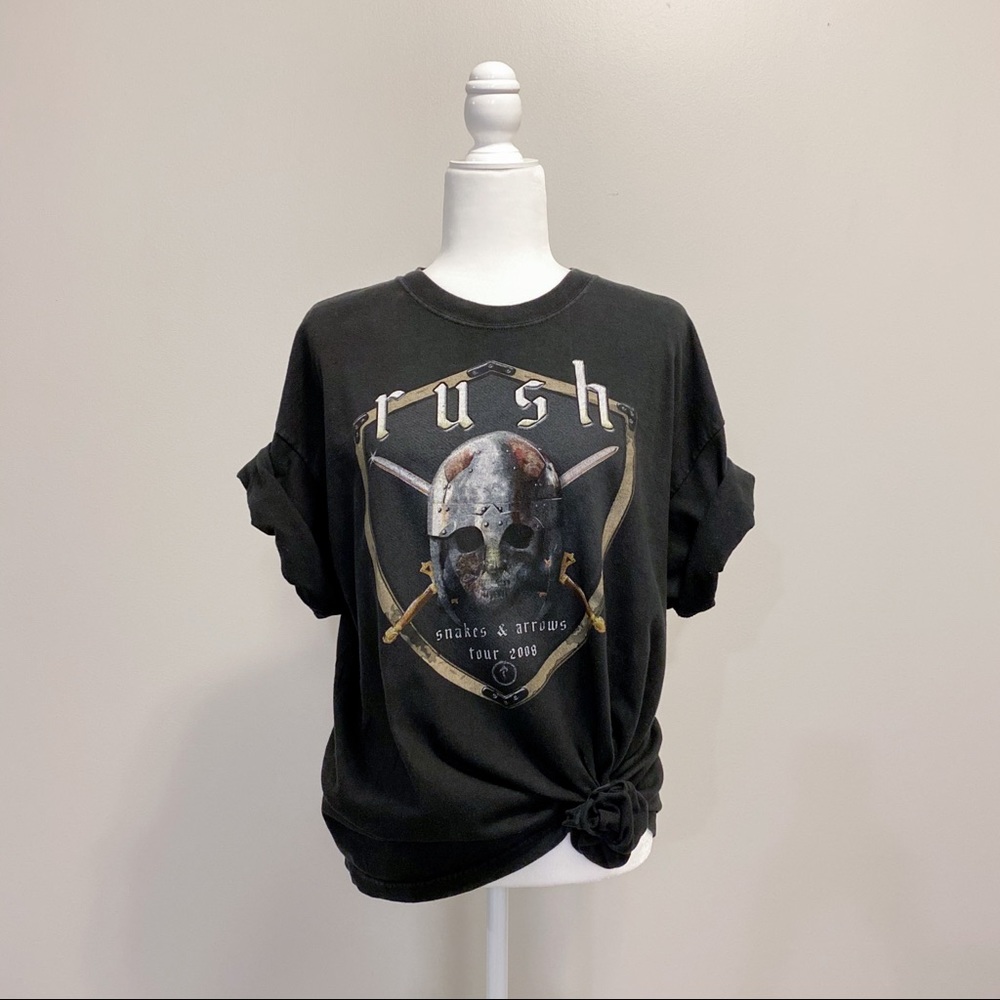 RUSH Oversized Graphic Band Tee Rock Trendy XL